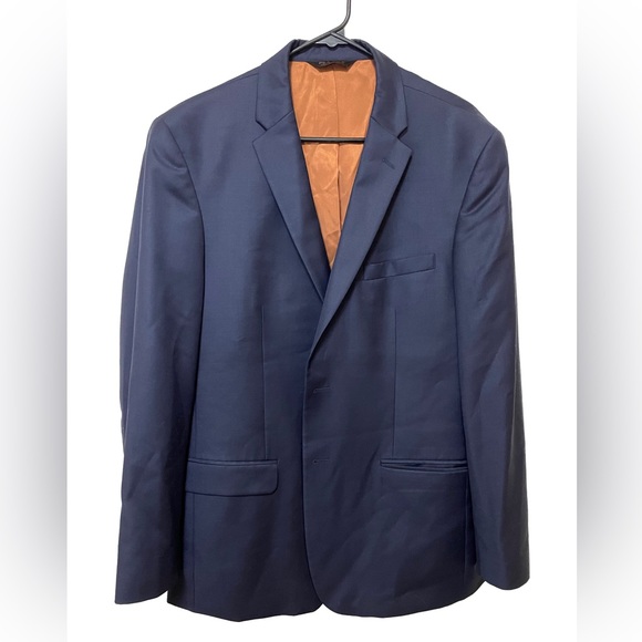Jos A Bank Mens Slim Fit Navy Blue Blazer - Picture 1 of 16